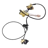 HouYeen Front and Rear Hydraulic Disc Brake Master Cylinder Caliper Assembly for Dirt Pit Bike ATV Go-kart 50cc 110cc 125cc Gold