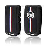 Juttzzei Mazda Car Key Fob Cover - CX Series (3, 30, 5, 50, 60, 9), MX-5, Soft TPU Silicone - 3 buttons (Black)