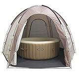 Steinbach whirlpool roof - 036430 - pool roof for hot tubs up to approx. Ø 239 x 71 cm - with service openings for technical unit - 350 x 290 x 220 cm (LxWxH)