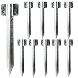 10 Pack 13.8 inches Railway Sleepers Brackets Sleeper Stakes for Galvanised Steel Post Brackets Garden Timber Planter Garden Beds