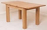 Oak Furniture King Hampton 120-160 cm Oak Extending Dining Table | 4-6 Seater Solid Wood Dining Table Extendable