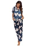 GOSO Women Pyjamas Set-Satin Pyjamas Ladies Button Down Short Sleeve Silk Pyjamas Sleepwear Lady Nightwear Soft Sets