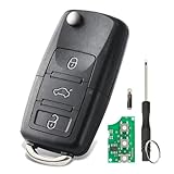 1K0959753G 3 Buttons For VW Key Fob Remote Key VW Golf Volkswagen VW Jetta Caddy Tiguan Eos Golf Plus Touran Seat Skoda Octavia Remote Fob ID48 chip