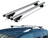 UKB4C Locking Universal Aluminium Car Roof Bars Cross Rack 1.3M For Raised Rails 90kg