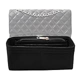 LOUKAYCCI Purse Organizer Insert for Chanel Classic Flap Medium Bag Organizer Insert Handbag (Black, Medium)