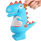 Piggy Bank Dinosaur Money Box Coin Money Tin Personalised Money Jar for Kids and Adults Birthday Gifts for girls and boys Cute (Blue)