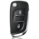XUKEY Car Key Fob Case Cover for Peugeot 308 207 307 3008 807, Citroen C2 C3 C4 Picasso C-Triomphe C-Quatre