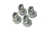 Vaporly UK Universal Dishwasher Basket Upper Wheel Replacement for Electrolux Zanussi Zanker AEG Favorit Juno Quelle John Lewis 50286967000 50286966002 50269970005 50278101006 764817 889198 4 Pack