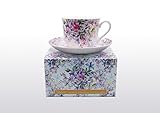 Bone China Breakfast Cup/Saucer Malvern Gift Boxed Postage Free UK
