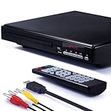 DVD Player for tv,1080P HD DVD Player for home All Region Free Compact Mini CD Player with USB 2.0 Port Remote Control HDMI&AVI Cable,Built-in PAL/NTSC System(Not for Bluray)