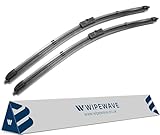 WipeWave Windscreen Wiper Blades for Peugeot 207 2007-2012 Convertible, Estate, Hatchback, 26" 16" Front Side pin Enhanced Clarity, Easy Replacement