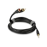 QED Connect Stereo 3.5mm Jack (M) to 2x Phono (Male) RCA Cable (0.75)