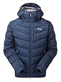 Rab Men's Glaceon Pro Down Jacket - Lightweight Down Coat for Hiking, Climbing, & Mountaineering - Tempest Blue - Medium