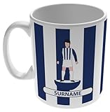 Personalised Player Figure 11oz Mug for West Bromwich Albion Fans, Great for Baggies Football Supporters, Ceramic Tea Coffee Mug