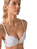 Gossard Women's Superboost Plunge White Lace Bra, White, 36 36E UK