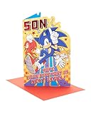 UK Greetings | Sonic the Hedgehog Birthday Card for Son | Happy Birthday Gifts | Him, Boys, Men | Next Level Design | With Envelope | 13.7x21cm