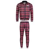 Lonsdale Men's Wickstone Tracksuit, red/Blue, M