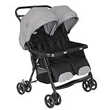 Graco DuoRider Lightweight Double Pushchair, Suitable from Birth to Approx. 3 Years, Steeple Gray Fashion