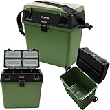 Crystals Fishing Tackle Box, Green/Black