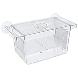 Uniclife Aquarium Fish Breeding Box Acrylic Hatchery Incubator Tank with Suction Cups Small Isolation Box for Baby Small Fish Shrimp and Betta