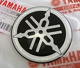 Yamaha Original Sticker Logo Emblem 3D Sticker Self-Adhesive for Motorröder, Scooter, ATV, Jet Ski (Black/Silver, 40 mm)