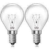 Blakapoo Scentsy Light Bulb E14, G45 Wax Burner Bulbs, Dimmable, Warm White 2700K, 230V, Small Edison Screw Round, for Wax Warmer, Wax Melt Burner, Oven Light Bulb 300°C, Pack of 2