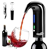 Cosyall Electric Wine Aerator Decanter, Smart Automatic Wine Dispenser, Best Gift for Family & Party (Black)