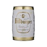 Bitburger Pilsner Premium German Lager Mini Keg - 4.8% ABV (5 Litre) - Beer Gifts for Men and Women, Bar Accessories for Home Pub, Beers and Lagers Offers, Craft Beer, German Beer
