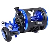 Sougayilang Trolling Reel, Smooth Powerful Boat Fishing Ocean Reel, Saltwater Level Wind Reels for Catfish, Musky, Sea Bass, Salmon-B40L