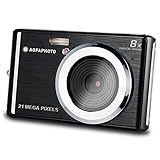 AGFA PHOTO Realishot DC5200 - Compact Camera, 21MP, 2.4" LCD Screen, 8x Digital Zoom, 720p HD Video, Lithium Battery, SD Cards, Scene Modes - Black