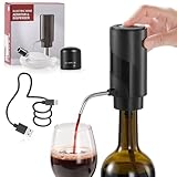 ZOYIDOUX Electric Wine Aerator Pourer & Vacuum Stopper Set, Automatic USB-C Rechargeable Dispenser, Instant Aeration & 7-Day Freshness, Easy One-Touch Operation, Ideal Gift for Wine Lovers
