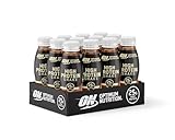 Optimum Nutrition High Protein Shake Bottles, Ready to Drink Post Workout Snack, Low Fat and No Added Sugar, Muscle Growth and Support, Chocolate, 12x330ml Packaging May Vary