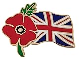 best badge: UK Poppy Badges and Pins Brooch Remembrance Day Union Jack Lest We Forget WW1 (1pc)
