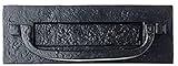 Traditional Black Antique Heavy Duty Cast Iron Postal Door Knocker Front Door Letter Box (Postal Letter Plate) by IRONMONGERY HARDWARE ONLINE
