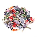 50Pcs 1:32 Scale Model People Figures Set, Plastic Sitting and Standing Miniature Characters, Detailed Hand Painted Accessories for 1 Gauge Railway Layouts