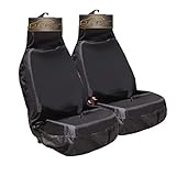 FSW - Fits Vw Caddy Heavy Duty - Waterproof - Car - Van - Front Black Seat Covers 1+1 Universal - Fits Caddy, Beetle, Bora, EOS, Golf, Jetta, Passat, Polo, Sharan, Tiguan, Toureg, Up