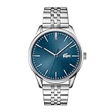 Lacoste Analogue Quartz Watch for Men Vienna Collection with Silver Stainless Steel Bracelet - 2011049