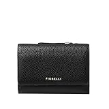 Fiorelli Women's Rae Trifold Purse, Small Wallet, 8 Card Slots, Zip Compartment, Premium Faux Leather, Black