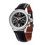 POLJOT Ruslan 3133 Aviator Chronograph Russian Mechanical Watch Aviator Chronograph Russia Stopwatch Black and White Dial, Black-3133/4461272, Strap.