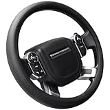 SEG Direct Microfiber Leather Steering Wheel Cover 39.5-41 cm Black