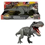 ​Mattel Jurassic World Rebirth Power Devour Tyrannosaurus Rex Dinosaur Figure with Tongue Activated Constant Chomp, Lights & Sounds, Digital Play, JGB50
