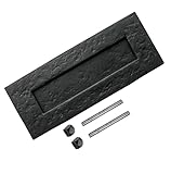 TERF® 250mm X 75mm Traditional Vintage Style Antique Black Letter Plate 250mm X 75mm (10'' X 3'') Letter Postal Box Cover Plate Including Fixing Screw