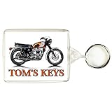 Key Expressions Personalised Classic Motorcycle Keyring/Bag Tag for TRIUMPH BONNEVILLE T120 Enthusiasts
