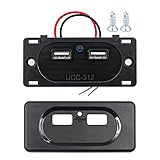 12V 3.1A Modified USB Outlet Travel High Speed Charging Socket Car Camper Motorhome RV Transporter Van Truck Universal USB Power Charger Dual Outlet