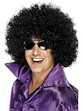 Smiffys Afro Wig, Mega-Huge, Black , 1970's Disco Fancy Dress, Adult Dress Up Wigs Halloween