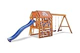 Real Wood Adventures Panther Peak Outdoor Backyard Playset with Swing Set, Slide and Climber for Kids by Little Tikes