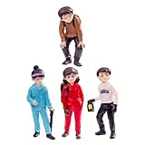 SUPVOX 4pcs Miniature Cartoon Climber Figurines DIY Micro Landscape Decoration for Indoor Desk and Fairy Garden Scenes with Detailed Craftsmanship