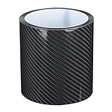 Fydun Car Door Edge Film, Black Sill Protector Anti-Scratch Sticker, Crash Bumper Tape, Universal Carbon Fiber Sill Plate Protector Covers for Car/SUV/Truck (10CM*3M)