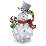 Swarovski 2023 Holiday Cheers Dulcis Snowman Figurine, White and Multi-Coloured Crystals, from the Holiday Cheers Collection
