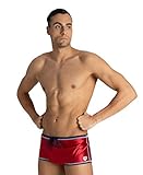 ARENA Men's Reversible Drag Suit Swim Short Square Leg Swimsuit Pool Training Aid Trunks, Navy/Red, 32